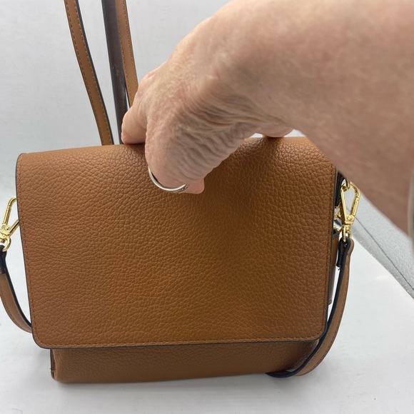 Steve Madden Brown/Tan  Crossbody Bag Steve Madden Tan Leather Crossbody NWOT - Picture 7 of 10